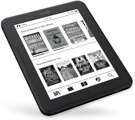 Barnes & Noble NOOK GlowLight 4 e-reader with 6-inch glare-free display, adjustable warm backlight, and lightweight design for comfortable day and night reading.